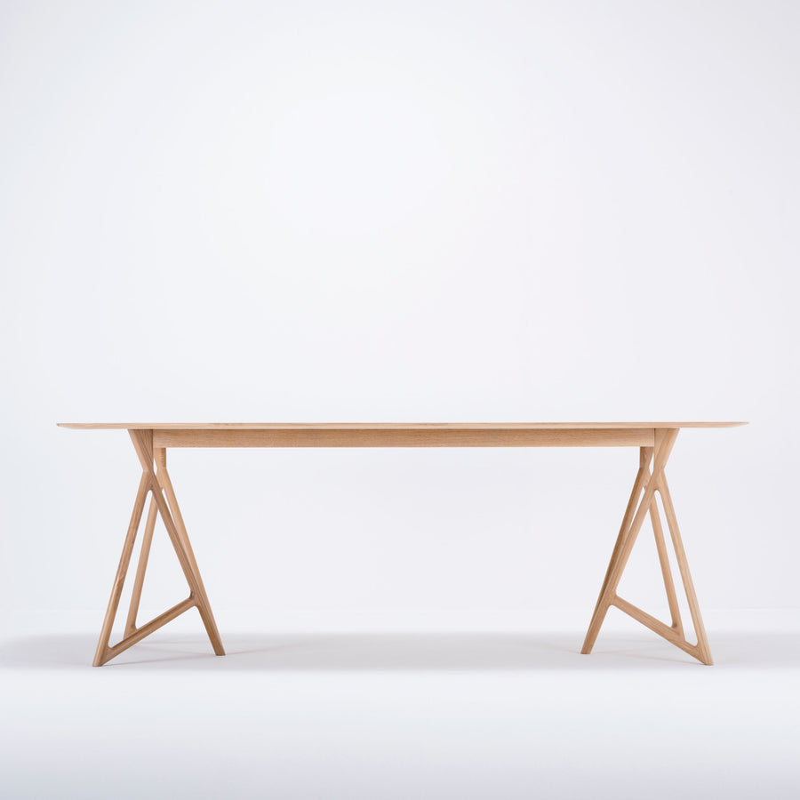 Gazzda Koza Table in solid whitened Oak - made in Europe, 2