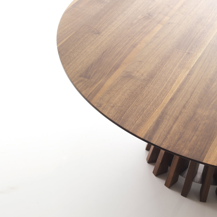 Lando Aria Table in Solid Wood, Walnut top