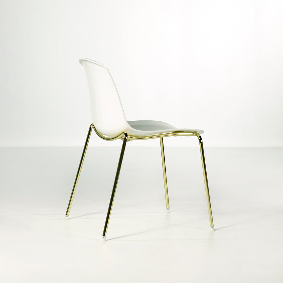 Luxy Italy, Special Edition Epoca Chair White, Brass 2, © Spencer Interiors Inc. 