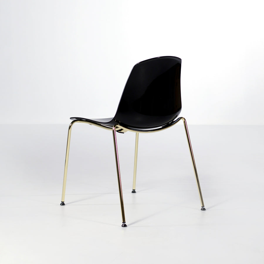 Luxy Italy, Special Edition Epoca Chair Black, Brass 3, © Spencer Interiors Inc. 