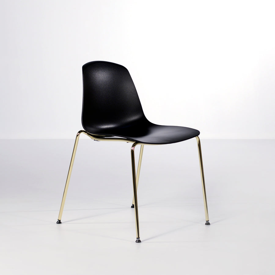 Luxy Italy, Special Edition Epoca Chair Black, Brass 4, © Spencer Interiors Inc. 