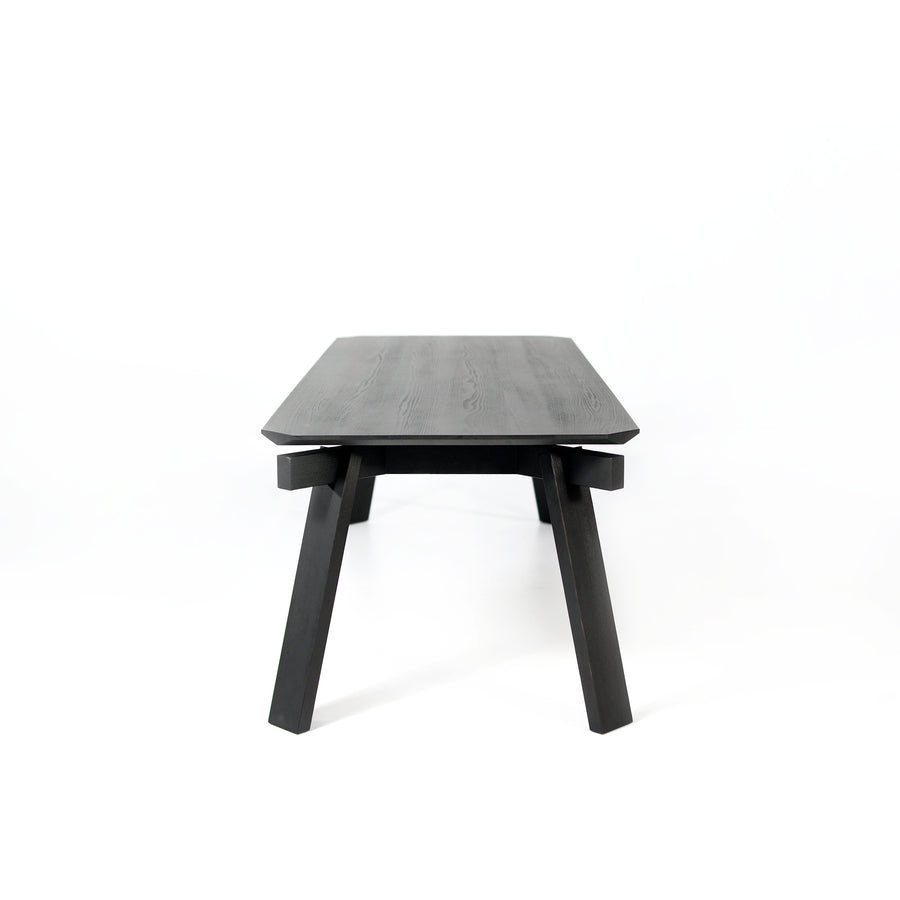 Lando Versoquadro Table in Coffee Black Larch, © Spencer Interiors