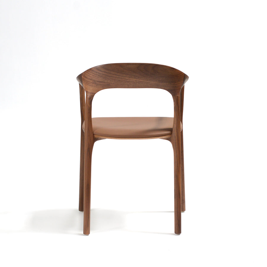 MS&WOOD Elle Armchair in Walnut, back