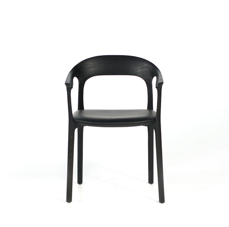 MS&Wood Elle Armchair in Solid Black Ash, front | © Spencer Interiors