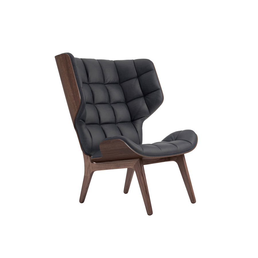 NORR11 Mammoth Chair in Dark Smoked Oak, Leather Dunes Anthracite