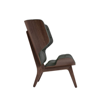 NORR11 Mammoth Chair, Dark stained, Wool Coal