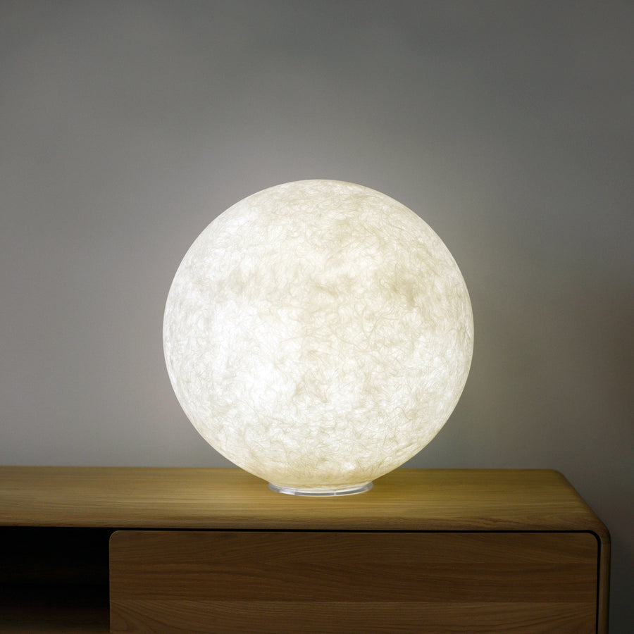 In-es Floor Moon 1, Illuminated Globe, ambient 3, made in Italy, © Spencer Interiors Inc.