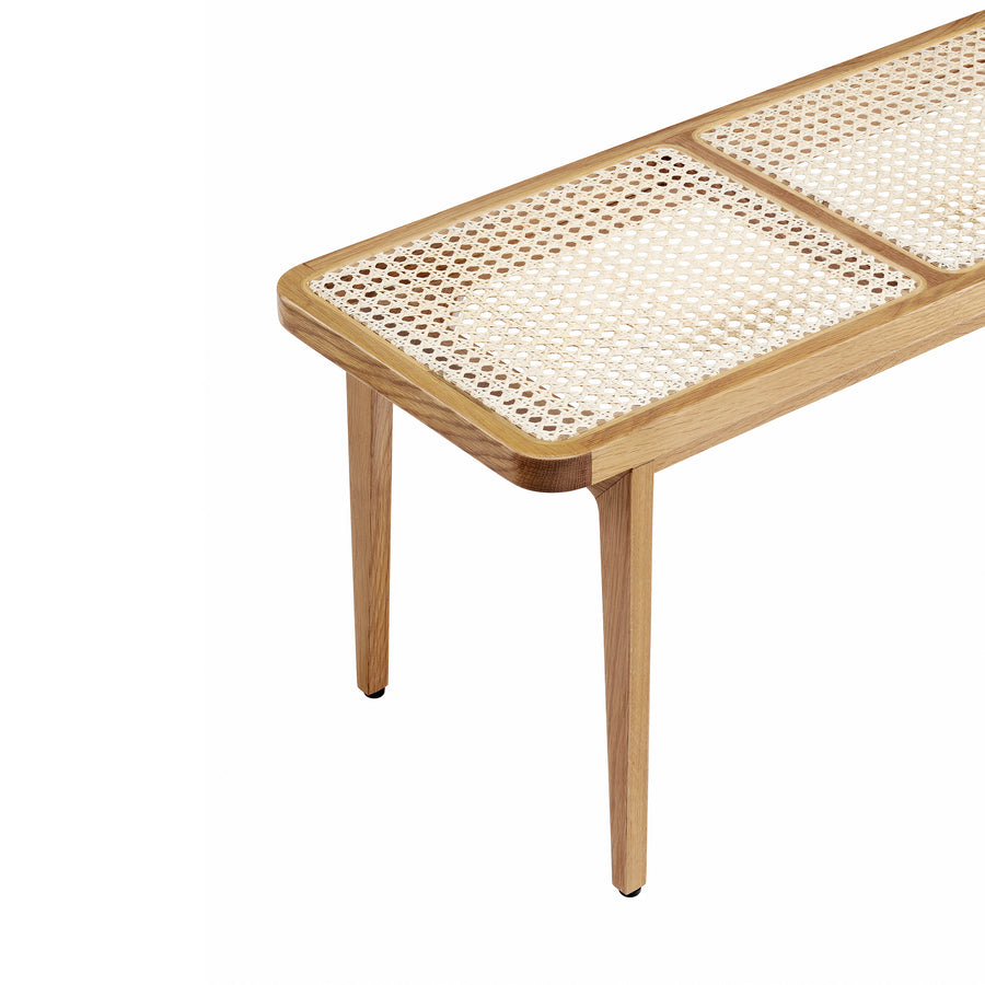 NORR11 Le Roi Bench, Natural, end detail