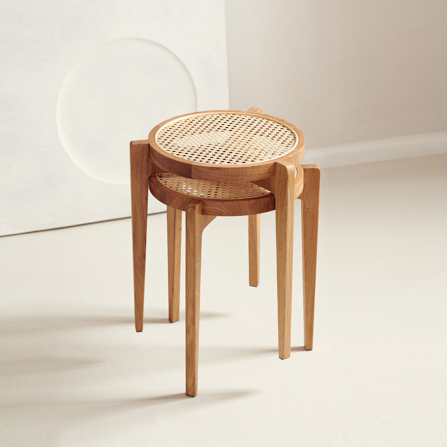 NORR11 Le Roi Stool, Natural Oak, ambient