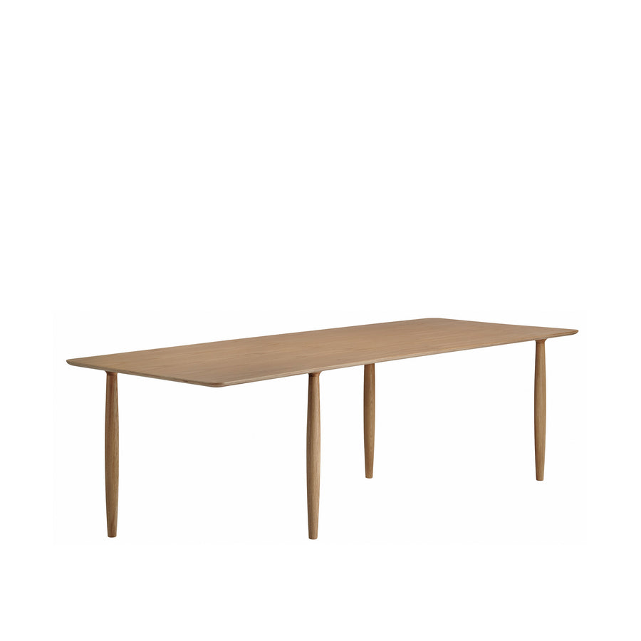 Norr11 Denmark, Oku Modern Dining Table in Smoked Oak, turned | Spencer Interiors