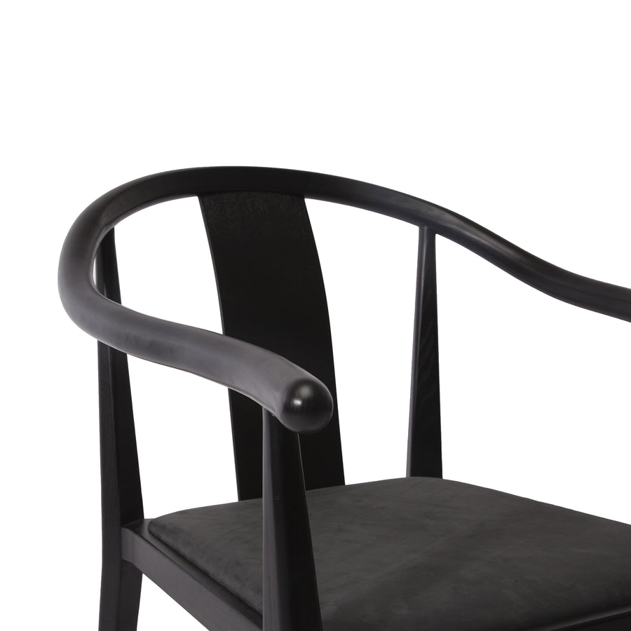 Norr11 Shanghai Dining Chair, Black Ash detail