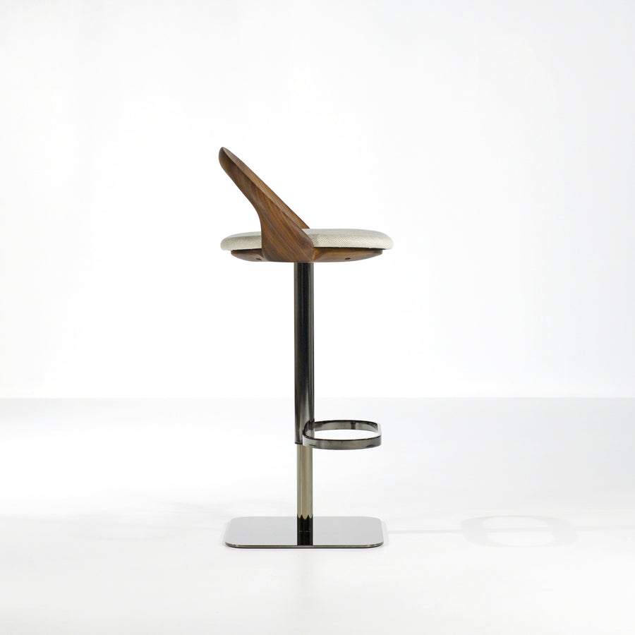 Porada Ester Stool in solid Walnut 2, made in Italy, © Spencer interiors Inc.