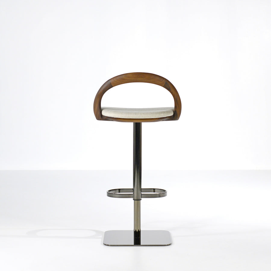 Porada Ester Stool in solid Walnut 3, made in Italy, © Spencer interiors Inc.