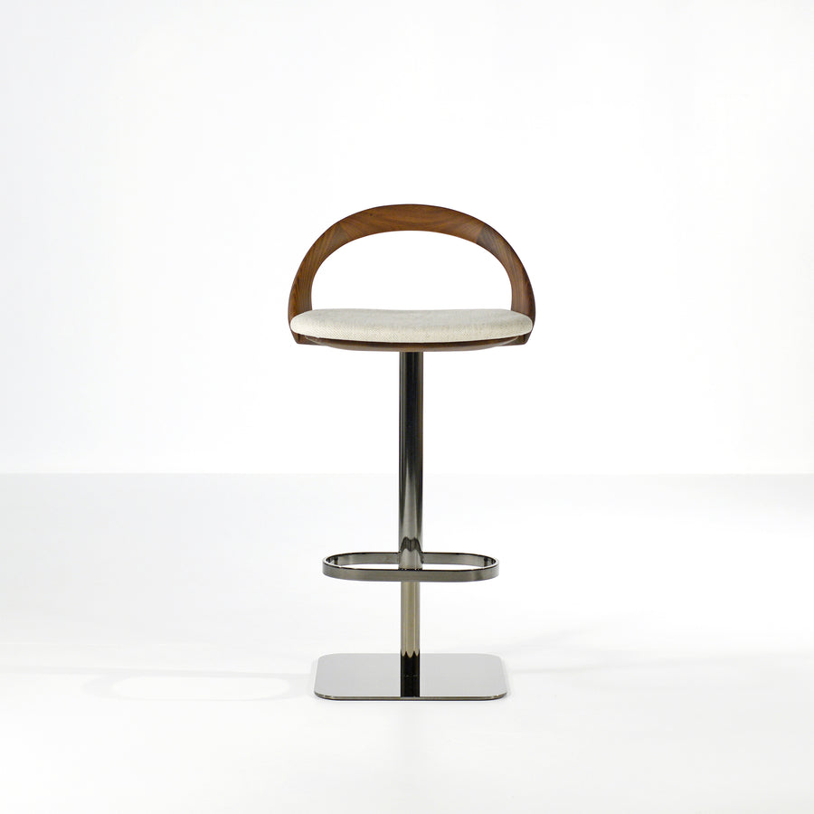 Porada Ester Stool in solid Walnut 5, made in Italy, © Spencer interiors Inc.