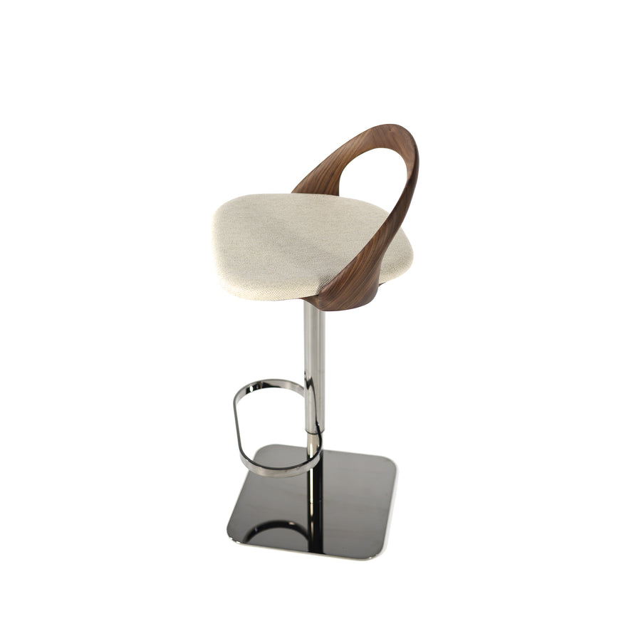 Porada Ester Stool in solid Walnut 6, made in Italy, © Spencer interiors Inc.