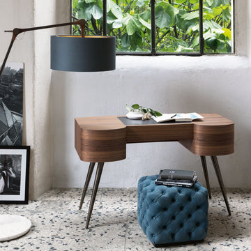 Porada Micol Desk in Canaletta Walnut