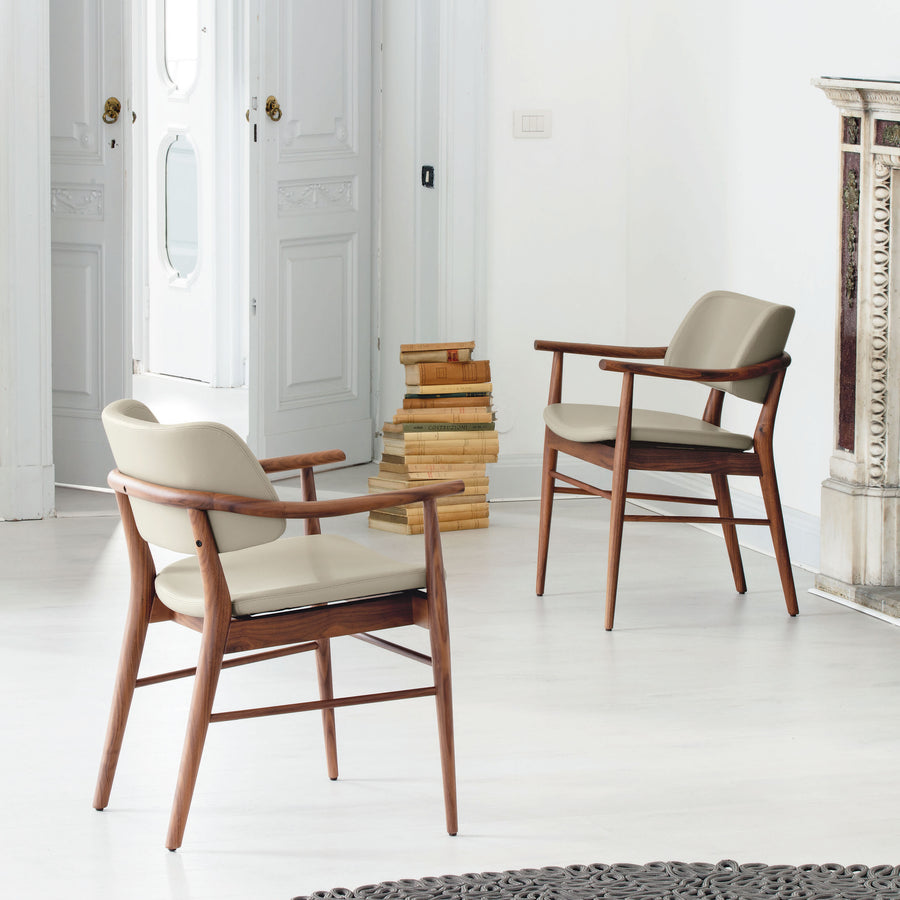 Porada Nissa Armchair in solid Walnut, ambient 2