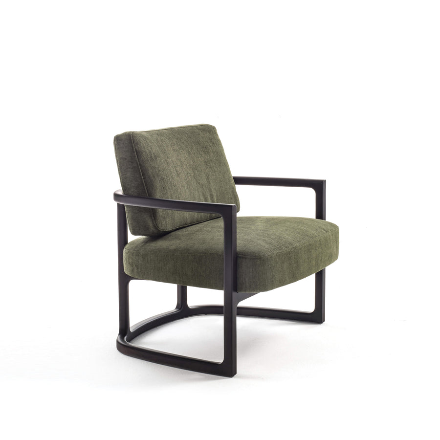 Porada Venus Armchair in solid Ash, profile turned