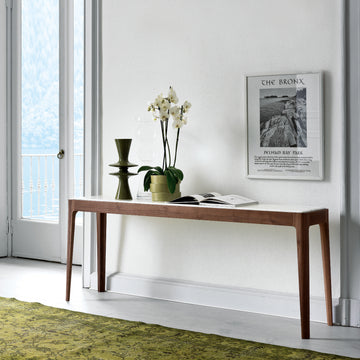 Porada Ziggy 8 Console in Solid Wood and Marble