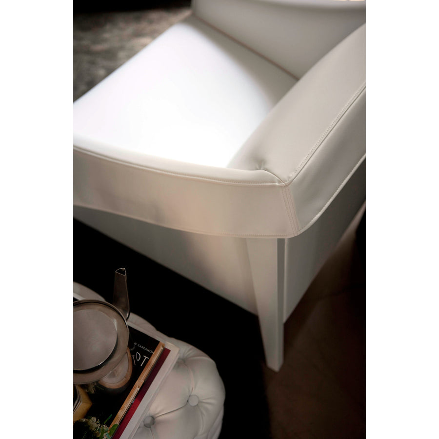PORADA Ara Armchairs in Leather, top detail