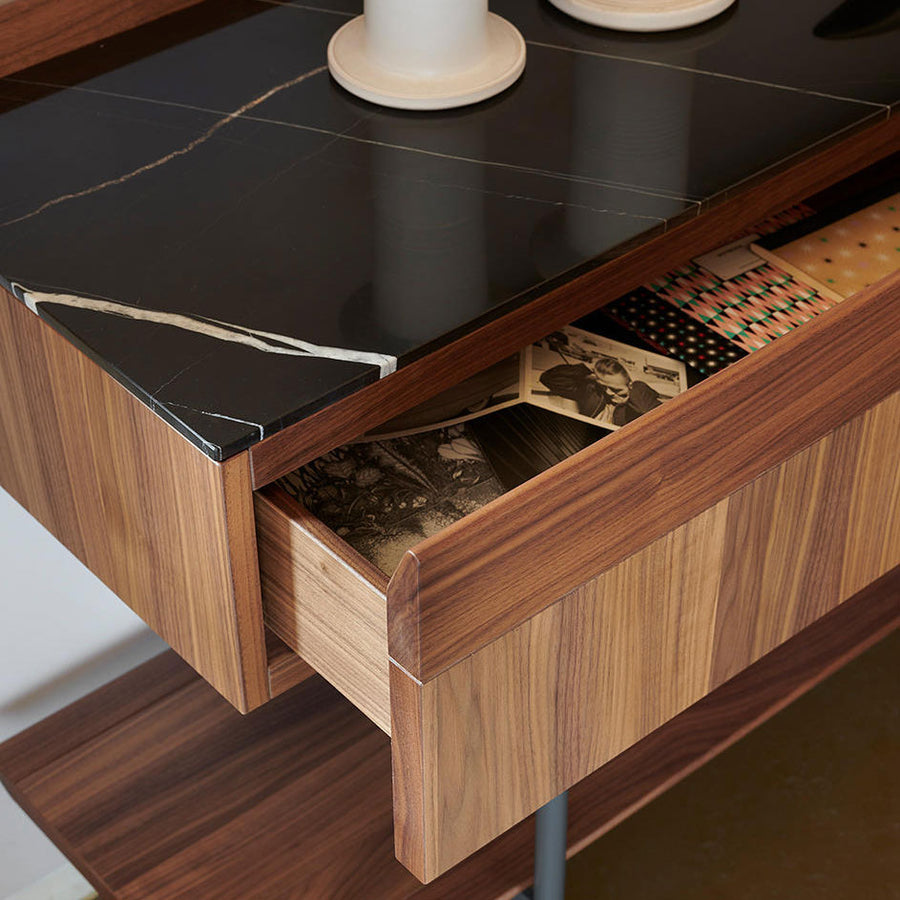 Potocco Arial Console drawer detail, made in Italy | Spencer Interiors