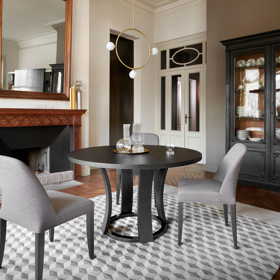 Potocco Grace Round Extension Table ambient, made in Italy | Spencer Interiors