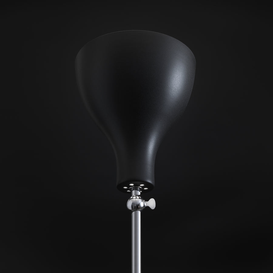 Tato Italia, Lady V Piantana Floor Lamp, Black shade detail