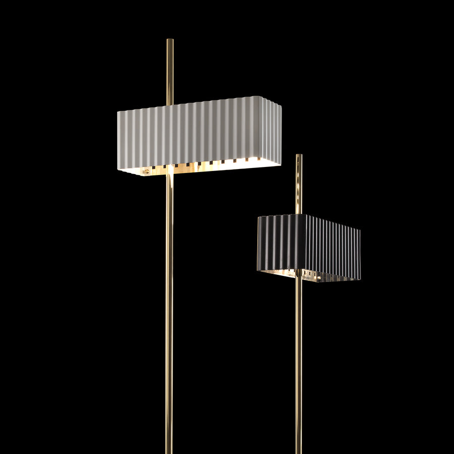 Tato Italia, Wallie Floor Lamps, shade striation detail