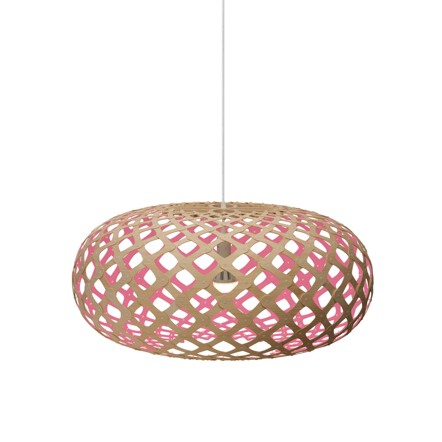 David Trubridge Kina Pendant, Pink Inside - Spencer Interiors