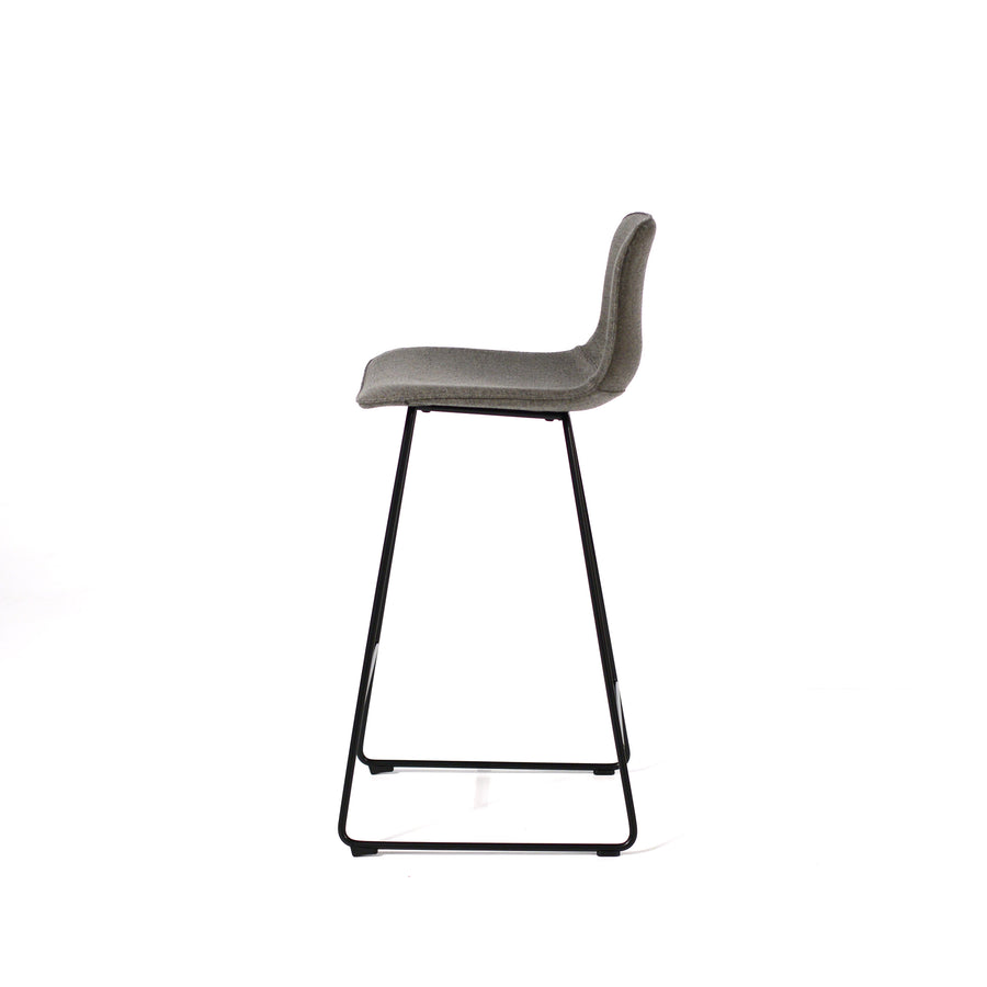 Inclass Varya Tapiz, Sled Base Stool, Onix 59, profile, © Spencer Interiors Inc.