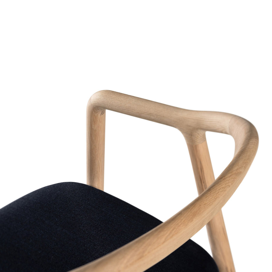 WOAK Brioni Chair in White Oak, back detail