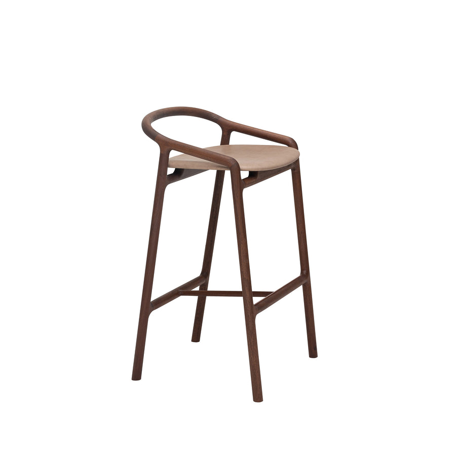 WOAK Brioni Stool in solid Wood, Walnut