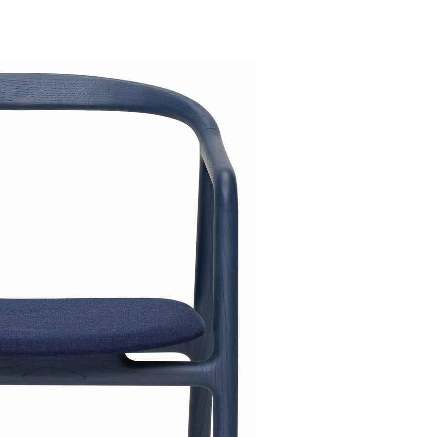 WOAK Brioni Chair in Blue Oak, arm detail