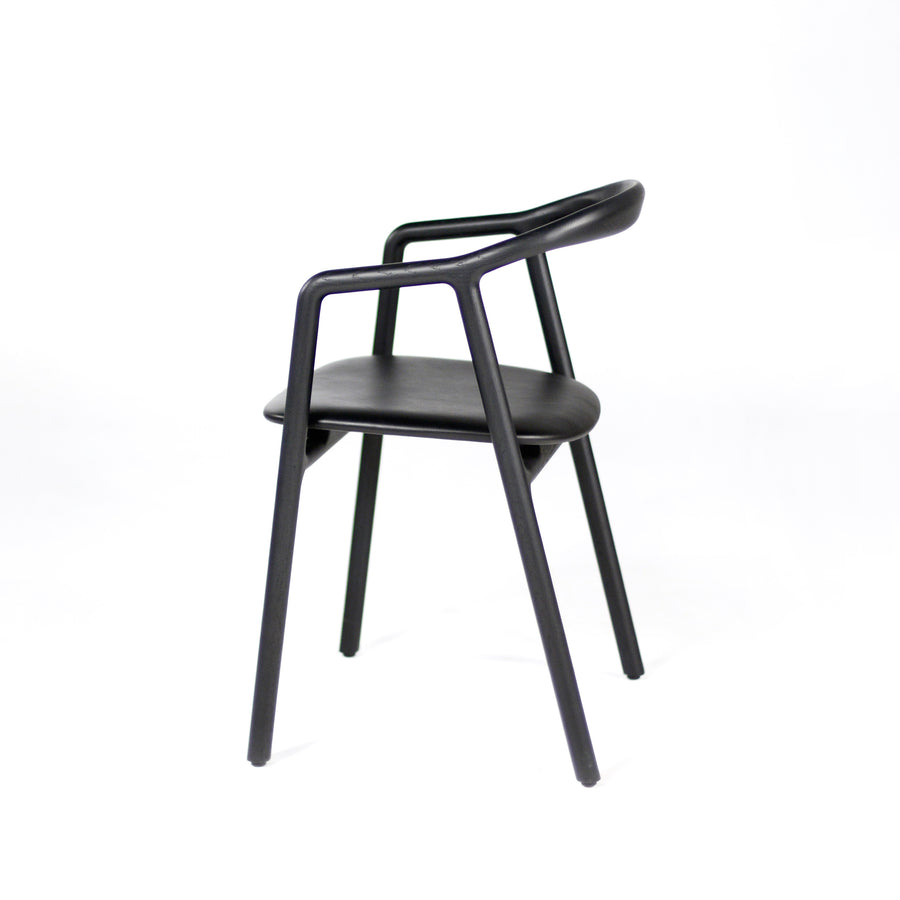 WOAK Brioni Chair in Black Oak, profile, ©Spencer Interiors Inc.