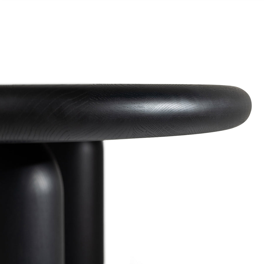 WOAK Cairn Table in Black Oak, detail