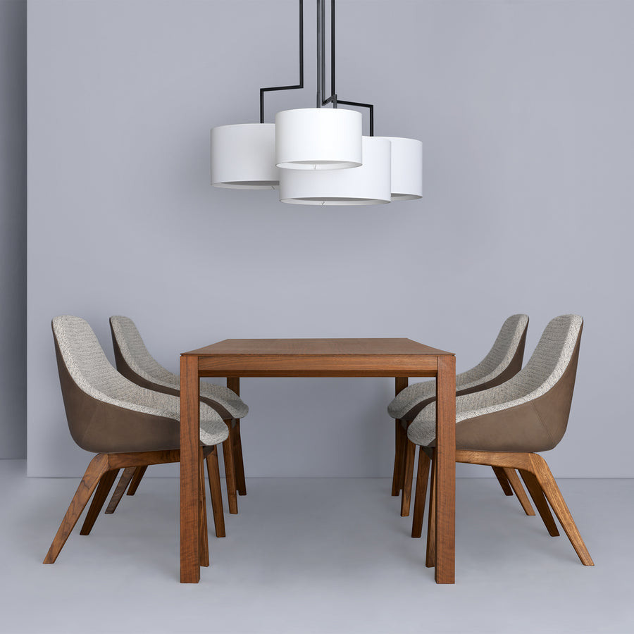 Zeitraum Noon 5 Suspended Lamp, Black frame, White  shade