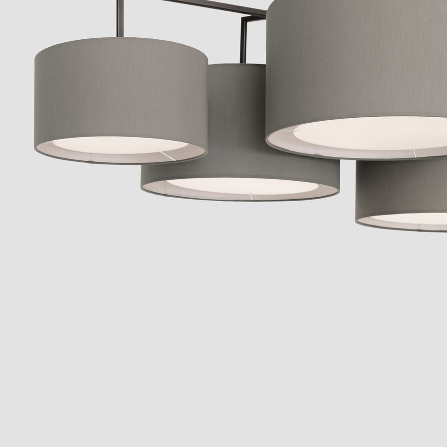 Zeitraum Noon 5 Suspended Lamp, Black frame, Warm Grey Shade detail