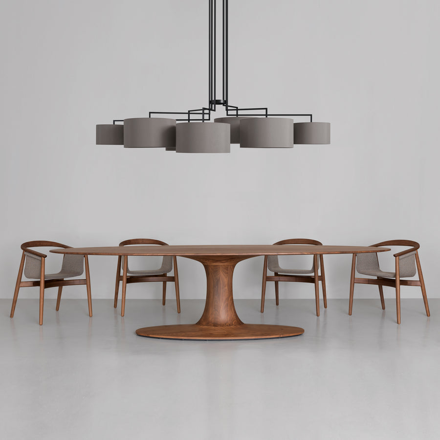 Zeitraum Oval Turntable in Solid Walnut
