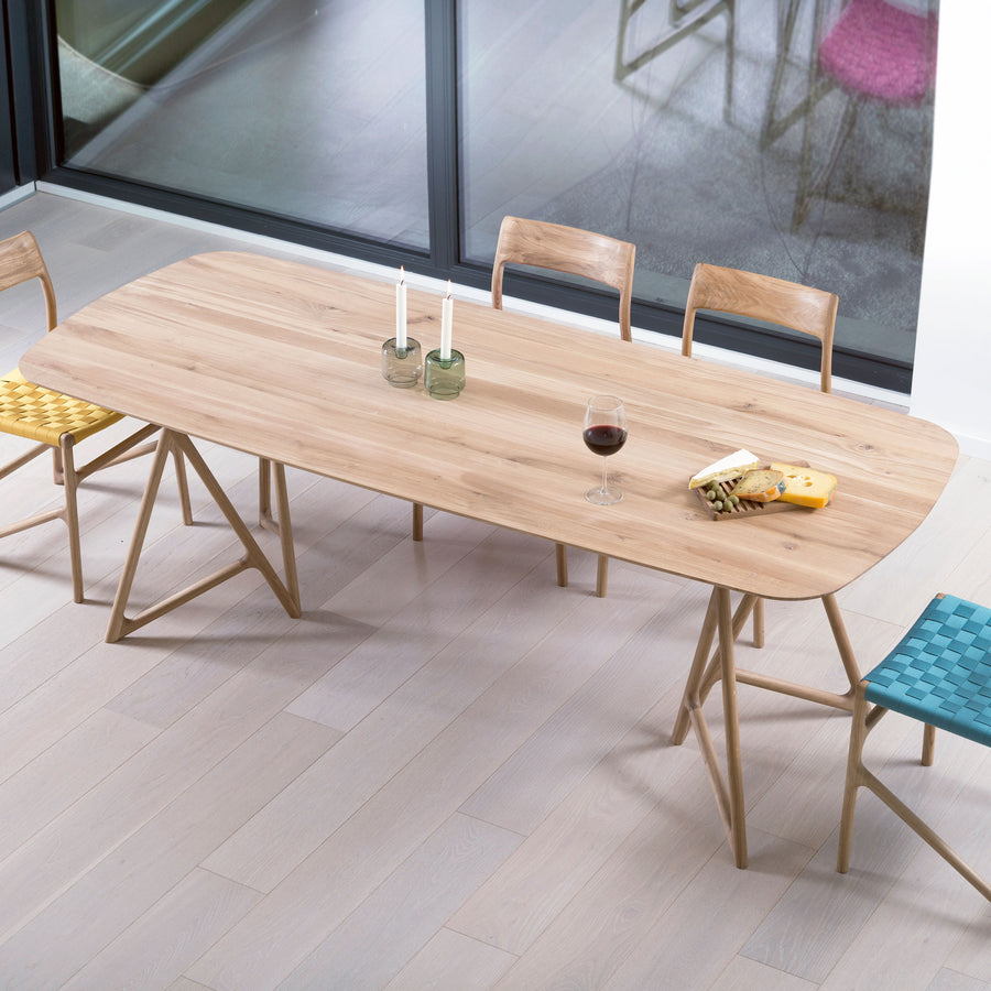 Gazzda Koza Table in solid whitened Oak - made in Europe