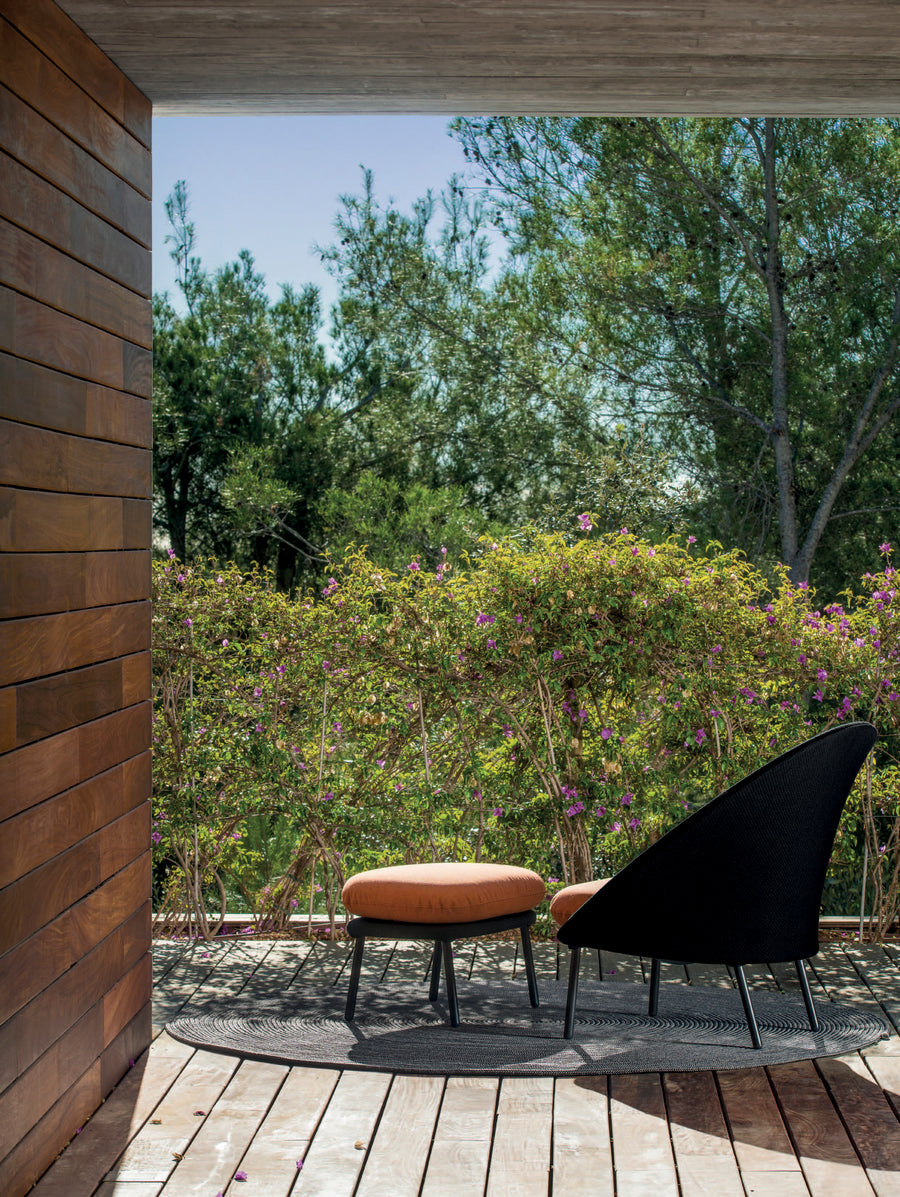 Expormim Twins Low Armchair, ambient outdoor, back view